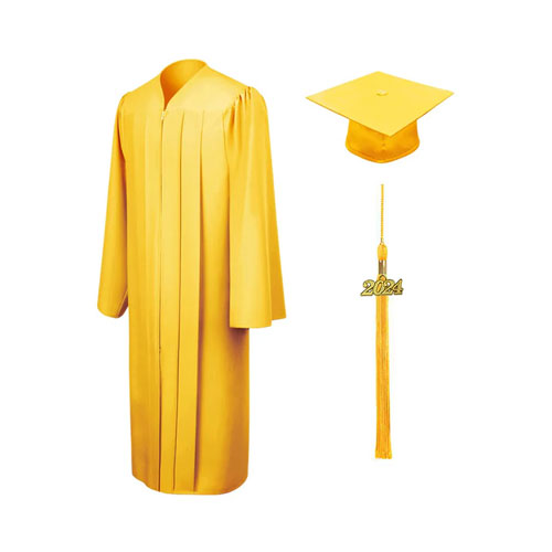 Matte Gold Bachelors Cap & Gown - College & University
