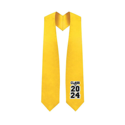 Gold "Class of 2024" Graduation Stole
