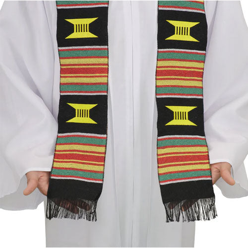 Kente Graduation Kente Stole, Handwoven Kente Sash Cloth