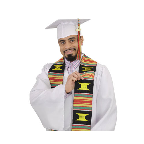 Kente Graduation Kente Stole, Handwoven Kente Sash Cloth