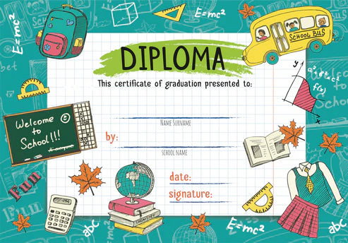Pre-K Diploma - Graduation Diplomas