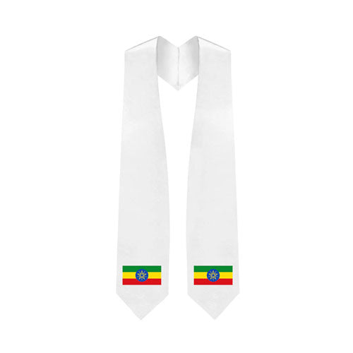 Ethiopia Embroidered Patch Stole - Ethiopian Flag Patch Sash