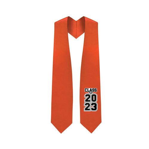 Orange "Class of 2023" Graduation Stole