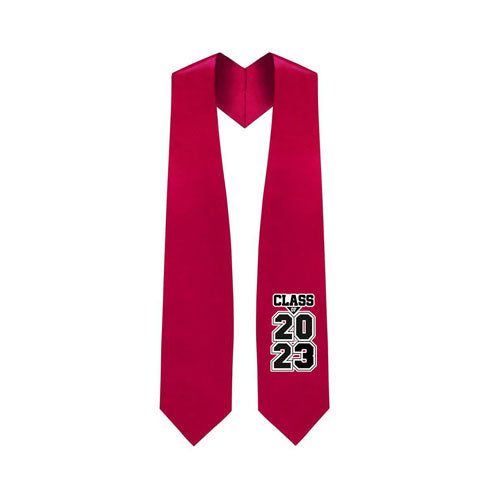 Red "Class of 2023" Graduation Stole