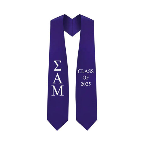 Sigma Alpha Mu Lettered Stole w/ Year