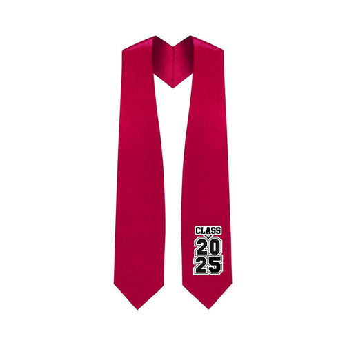 Red "Class of 2024" Graduation Stole