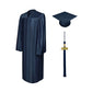 Shiny Navy Blue Bachelors Cap & Gown - College & University