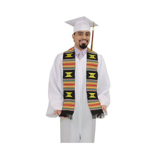 Kente Graduation Kente Stole, Handwoven Kente Sash Cloth