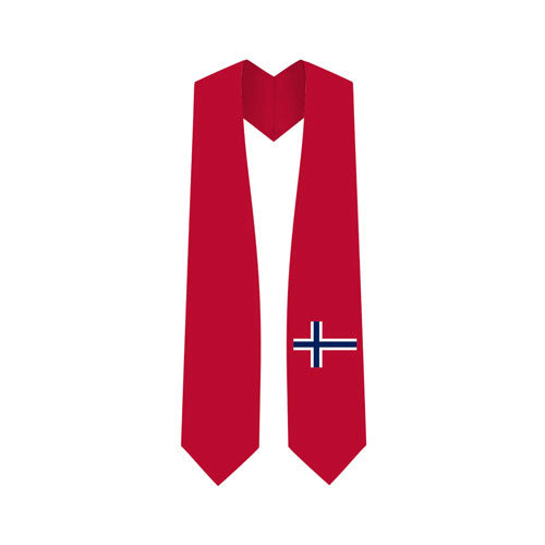 Norway Graduation Stole - Norway Flag Sash