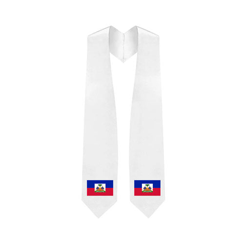 Haiti Embroidered Patch Stole - Haitian Flag Patch Sash