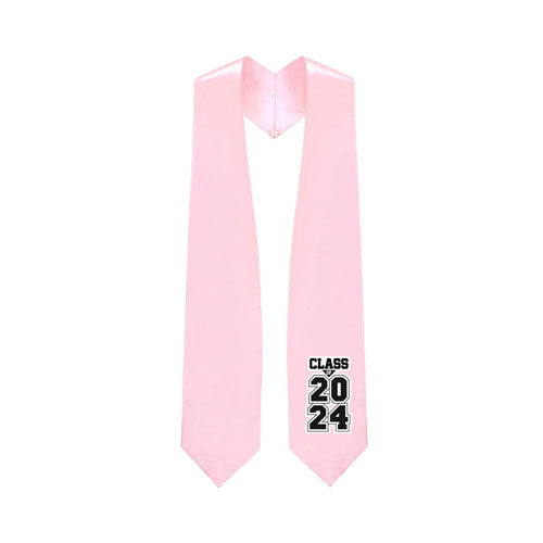 Pink "Class of 2024" Graduation Stole
