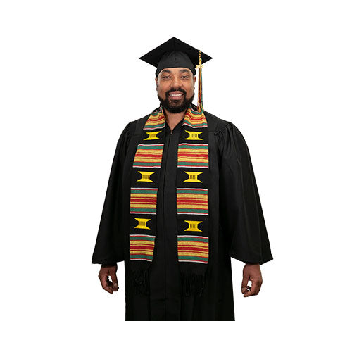 Kente Graduation Kente Stole, Handwoven Kente Sash Cloth