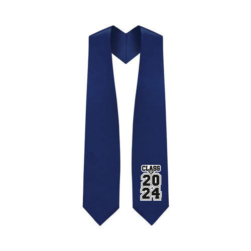 Navy "Class of 2024" Graduation Stole