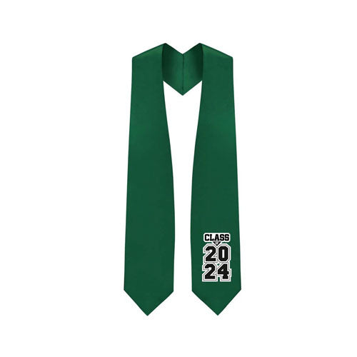 Hunter Green "Class of 2024" Graduation Stole