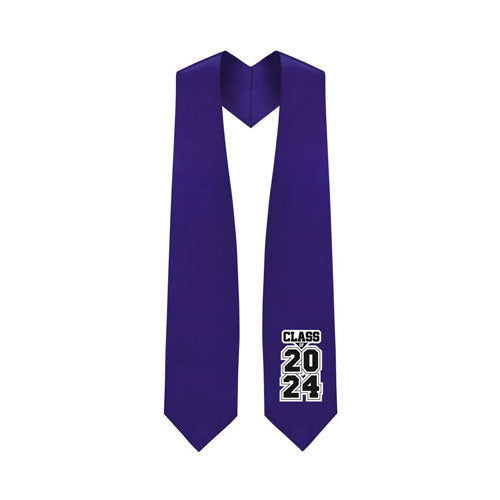 Purple "Class of 2024" Graduation Stole