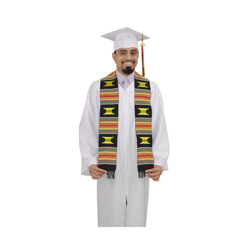 Kente Graduation Kente Stole, Handwoven Kente Sash Cloth