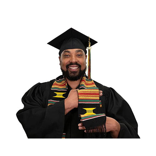 Kente Graduation Kente Stole, Handwoven Kente Sash Cloth