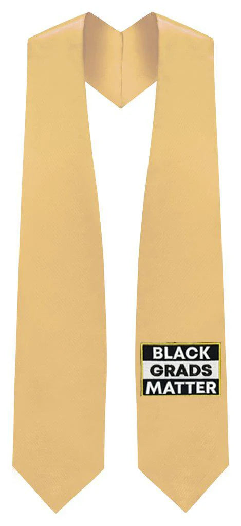 Antique Gold Black Grads Matter Graduation Stole