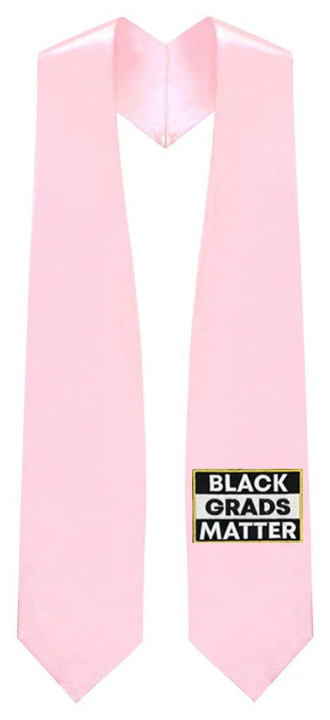 Pink Black Grads Matter Graduation Stole