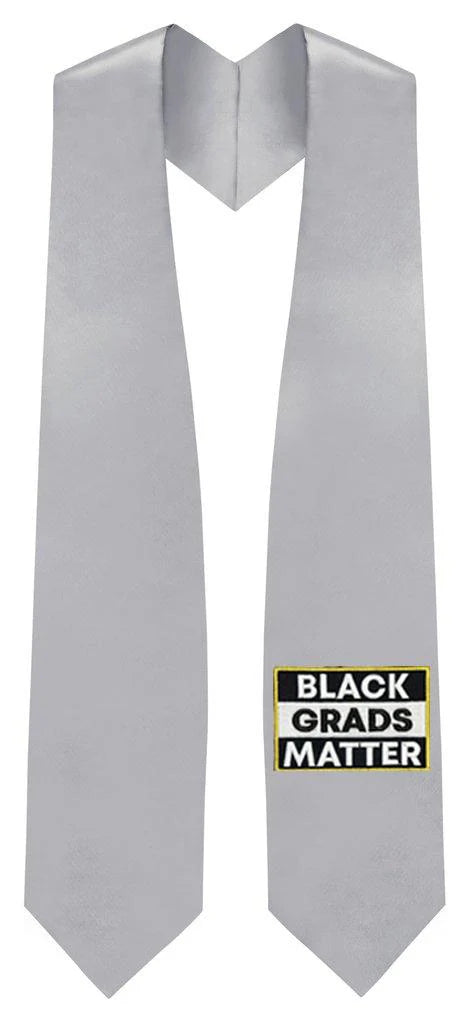 Silver Black Grads Matter Graduation Stole