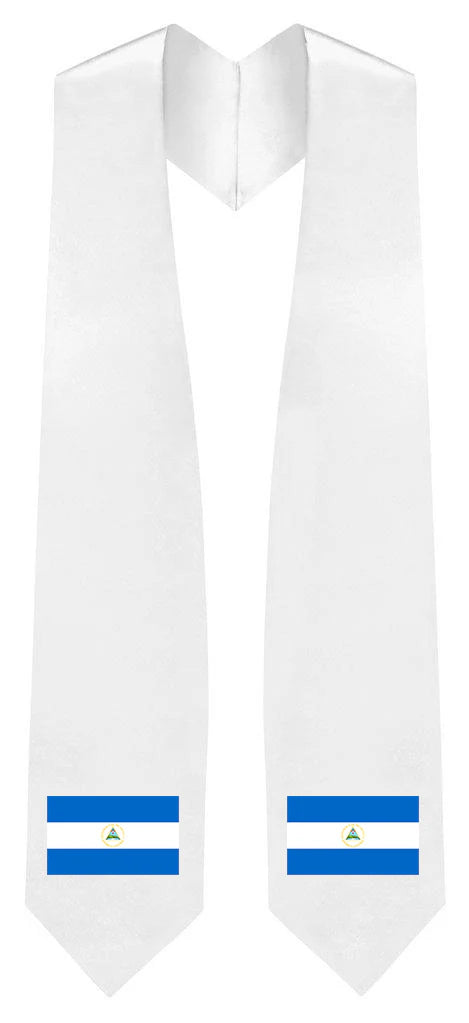 Nicaragua Embroidered Patch Stole - Nicaraguan Flag Patch Sash